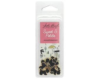 John Bead Sweet & Petite Charm Scotty Dog Black 10pc