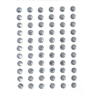 Stick on Rhinestones Plastic Face Gems Body Jewels Cards for DIY Craft & Parties - 8mm Assorted Rounds 250pcs - Acrylic - 8mm