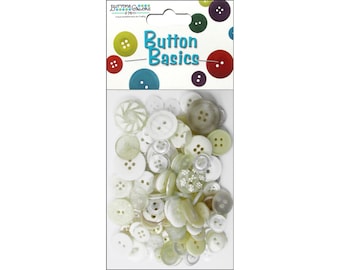 Buttons Galore Button Candy Bags White