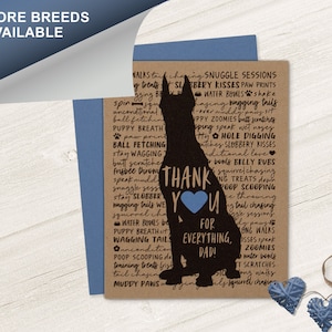 Doberman, vaderdagkaart voor honden, Pawther's Day, hondenvader, dierenliefhebber, Word Cloud