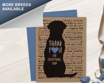 Labrador Retriever, Dog Father’s Day Card, Pawther&#39;s Day, Dog Dad, Pet Lover, Word Cloud
