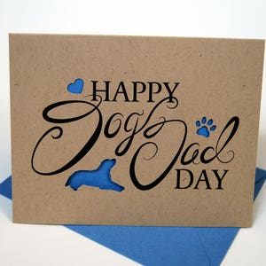 Cane papà carta, cane carta giorno del papà, Pet Lover Card