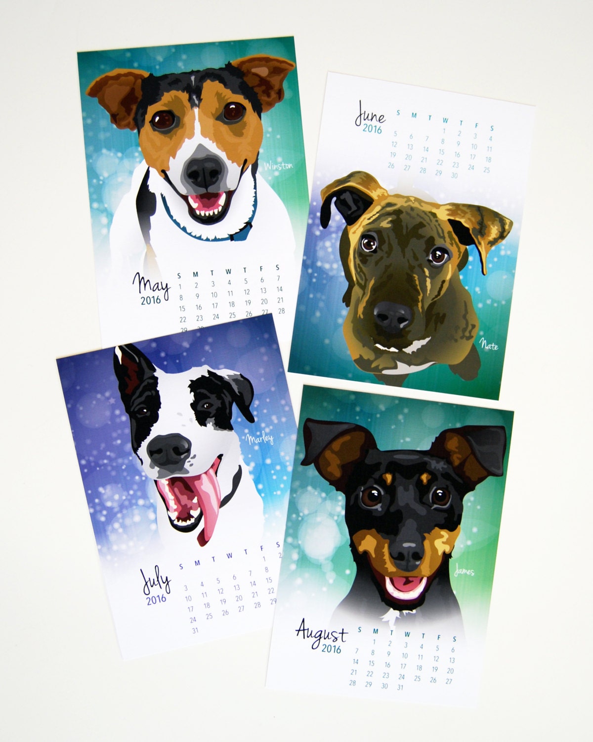 Dog Desk Calendar 5x7 2021 Flexible Dates Animal Shelter Etsy