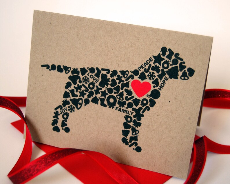Labrador Retriever Weihnachtskarte Hund Urlaub Karte Urlaub Etsy