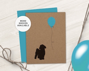 Shih Tzu Birthday Card, Congratulations Card, Balloon