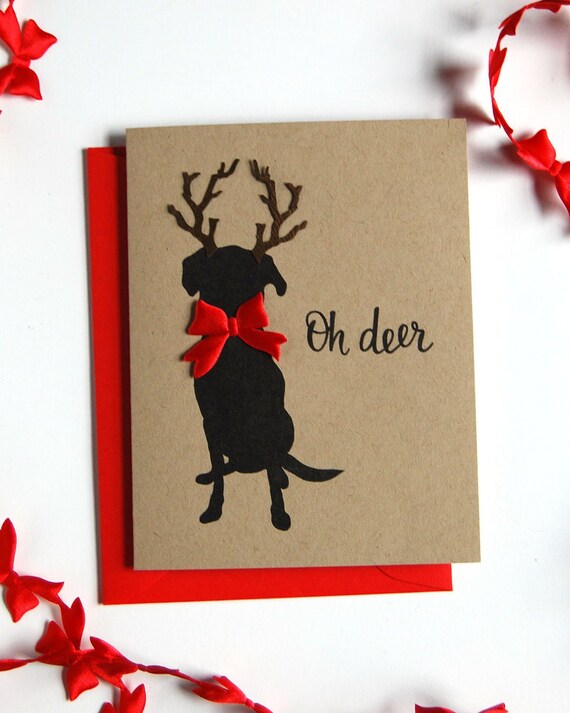 Weihnachtskarte Hund Baldachin