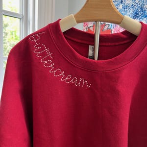 Custom Neckline Embroidered Sweatshirt
