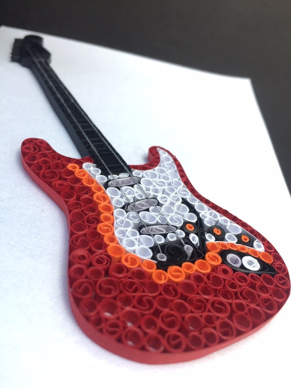 Quilling Electric Guitar Birthday Cards All occassion cards Etsy