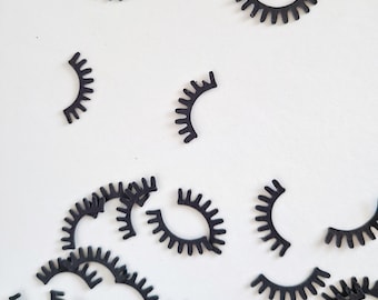 Black Eyelashes Eyelash Confetti Eyelash Cutouts Girl Birthday Party Decorations Girl Baby Shower Decor Beauty Confetti