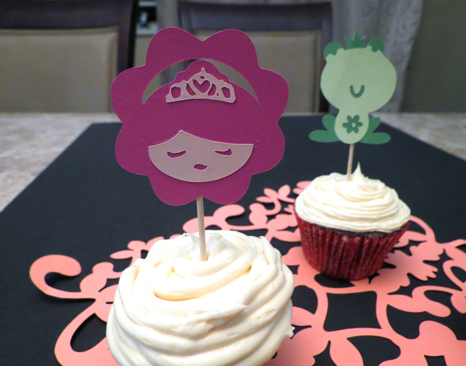 Princess Party Cupcake Toppers Queen Cupcake Toppers Etsy