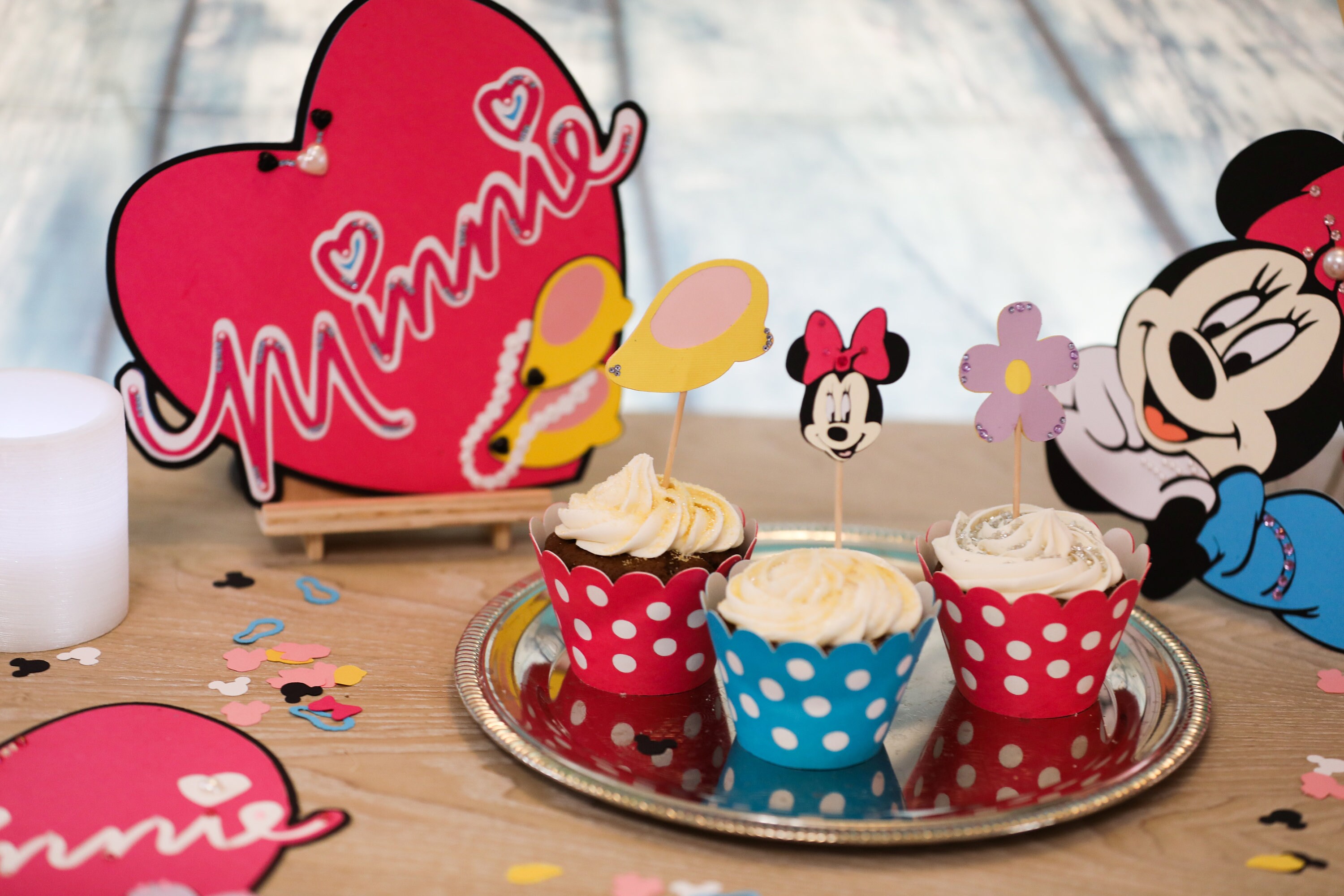 Minnie Mouse Wall Decor 5 Large Pieces Girls Birthday Party Etsy