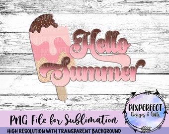 Helado de verano PNG: Diseño de sublimación (descarga digital)