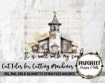 It Is Well With My Soul PNG, Kirche, Religiös, Christlich, Spirituell, Glaube, Sublimation Download