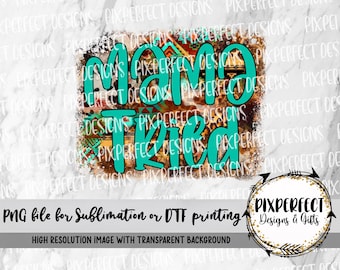 Mamá probó PNG: Impresión por sublimación/DTF con estampado de vaca y leopardo occidental (descarga digital)