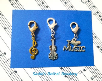 Clip-on music charms