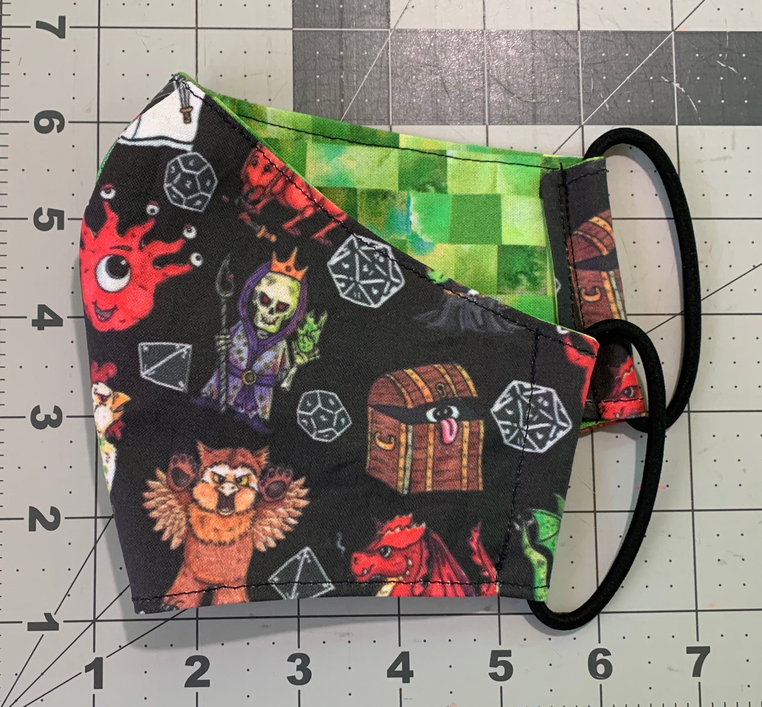 D&D Dungeons and Dragons Monsters Reversible Face Mask Etsy