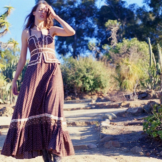 Vintage Gunne Sax Dress Peplum Style