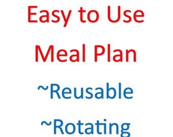 Menu 1 (zomer A) Maaltijdplannen van SmithJunction - Herbruikbaar, roterend, uitbreidbaar systeem inclusief boodschappenlijst en recepten