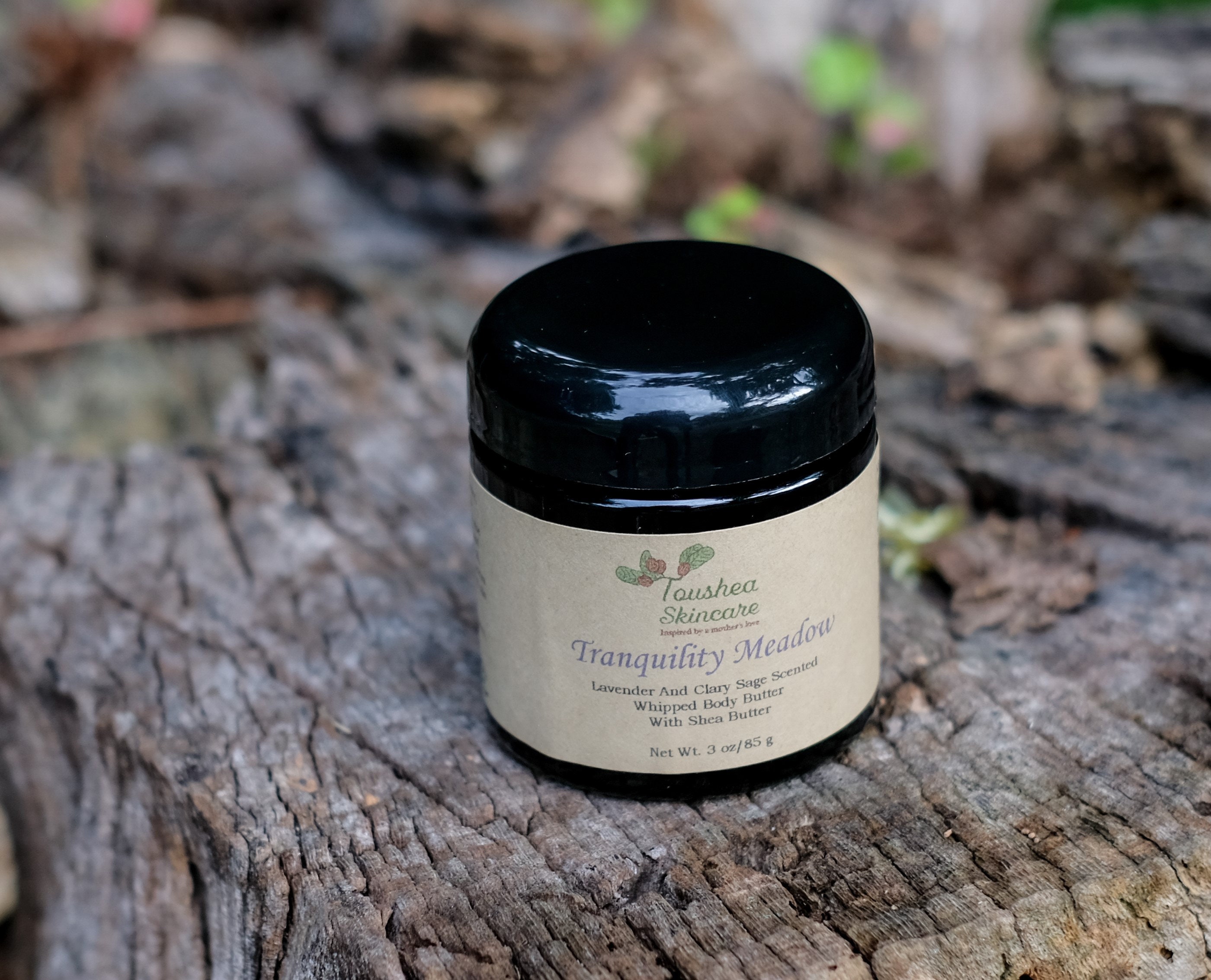 Lavender Handmade Whipped Body Butter With Shea Butter, Mango Butter, Cocoa Butter, Clary Sage, Tranquility Meadow, Small Jar