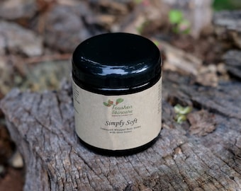 Manteca corporal batida artesanal sin perfume con manteca de karité, sin perfume, Simply Soft, en frasco pequeño