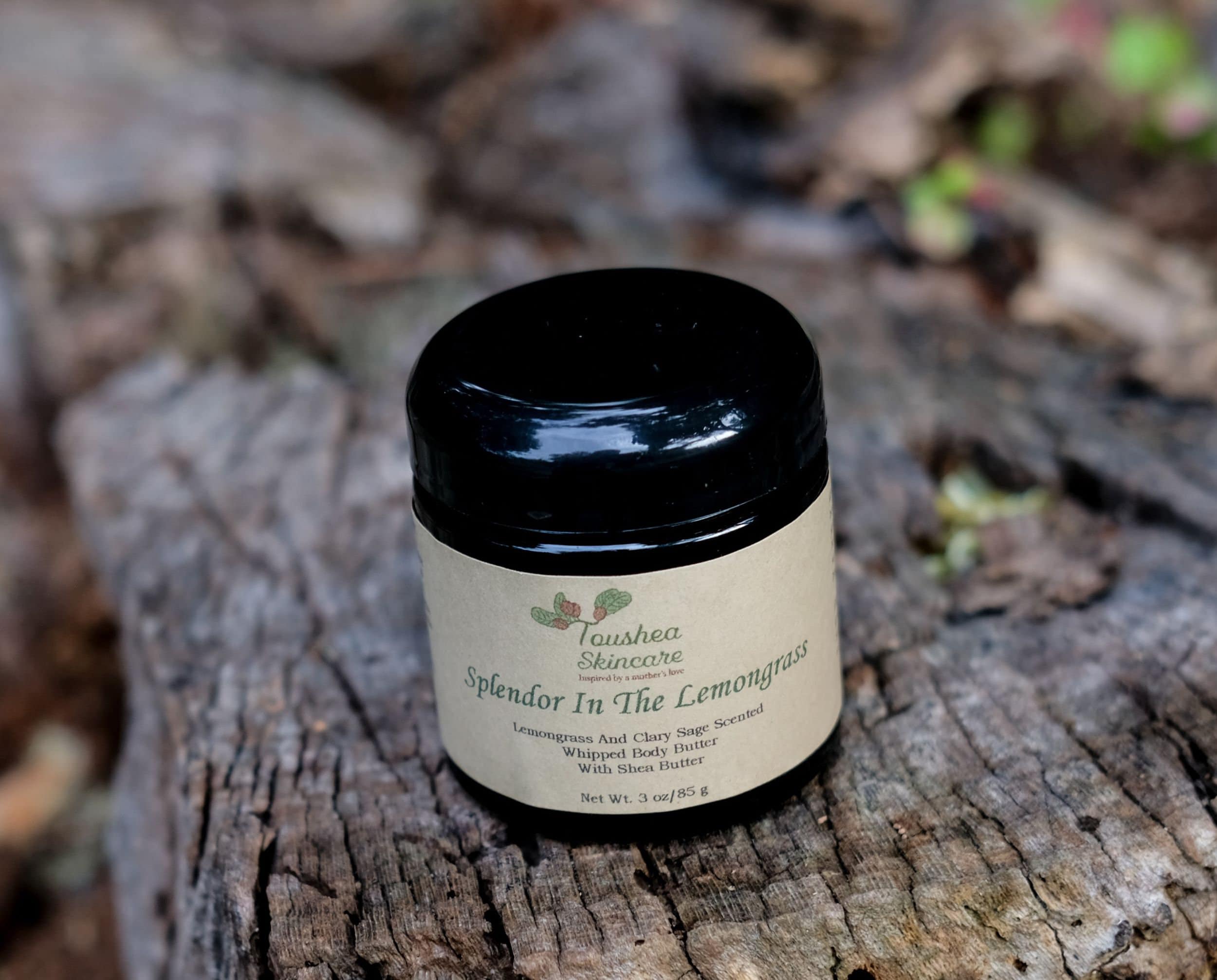 Lemongrass And Clary Sage Whipped Body Butter With Shea Butter, Mango Butter, Cocoa Butter, Splendor In The Lemongrass, Small Jar