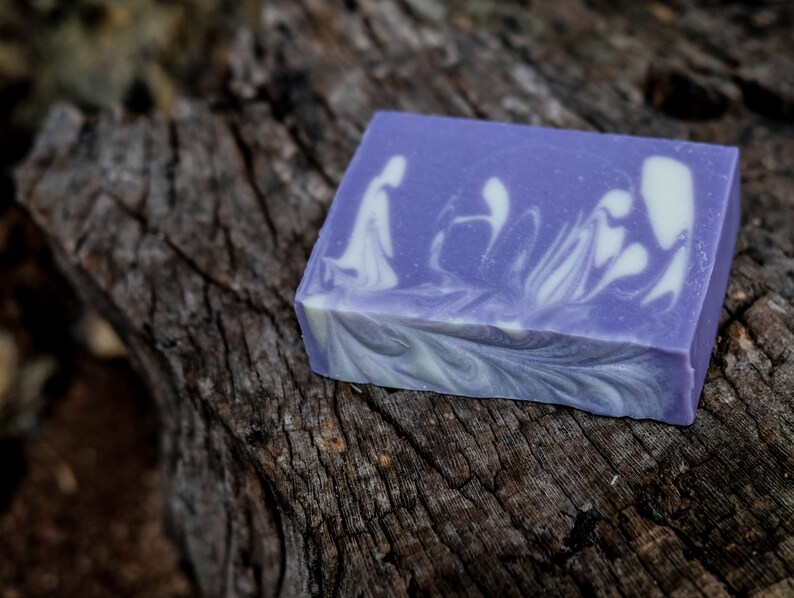 Lavender And Sage Scented Soap Handmade With Shea Butter Body Soap Essential Oils Palm Free Vegan Mother's Father's Day Tranquility Meadow image 1