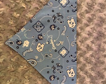 UNC Tarheels Dog Bandana: Reversible College Football Pet Neckwear