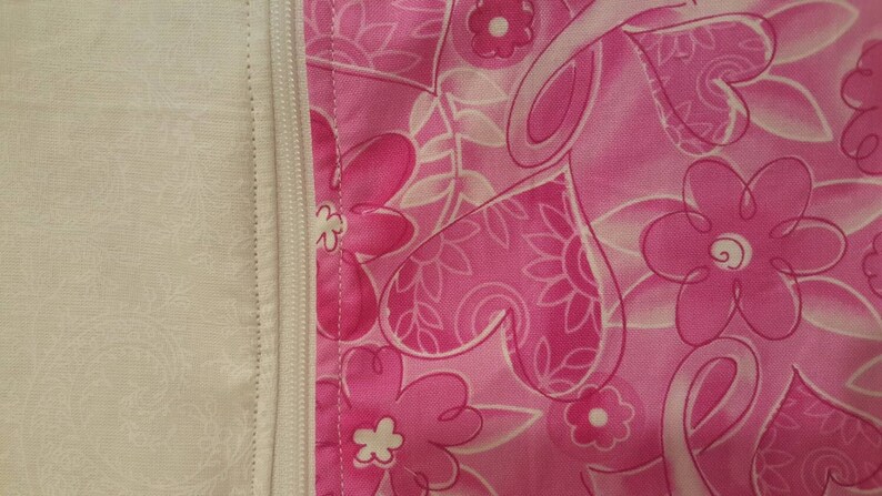 Handmade Pink Ribbon Crossbody Bag
