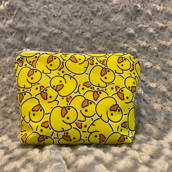 Handmade Duck Zipper Pouch/Cosmetic Bag/make-up bag/gift under 20/Cruising Ducks/Jeep Ducks