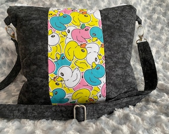 Duck Print Crossbody Bag – Jeep Ducks Cruising Purse – Gift for Duck Lovers
