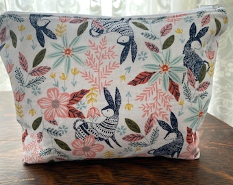 Handmade Woodland Creatures Cosmetic Bag