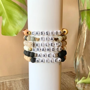 Personalized Beaded Name Bracelet | Custom Word Bracelet | Initial Bracelets