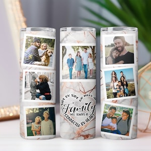 Add Your Own Photo, Family Tumbler Wrap PNG, 20oz  Skinny Tumbler, Sublimation Photo Collage, Photo Tumbler Template, Digital Download