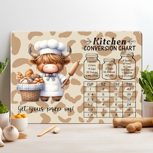 Highland Kuh Chef Schneidebrett Design: Küche Umsetzungsdiagramm (PNG)