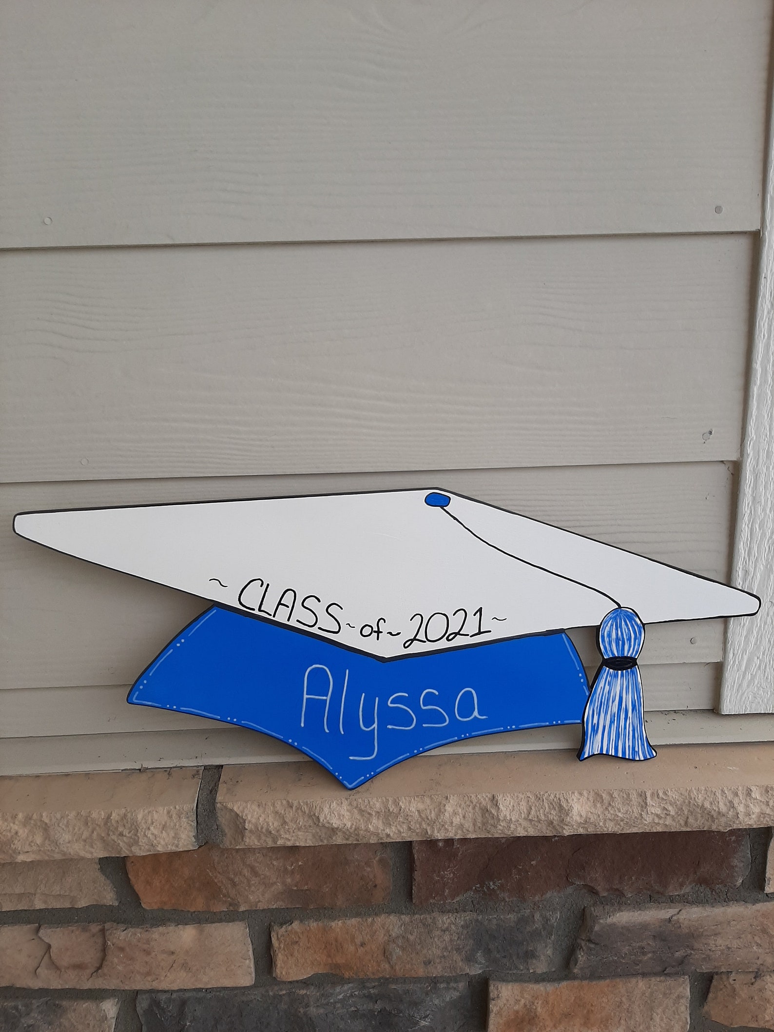 Graduation Cap Door Hanger Custom Graduation Sign Etsy