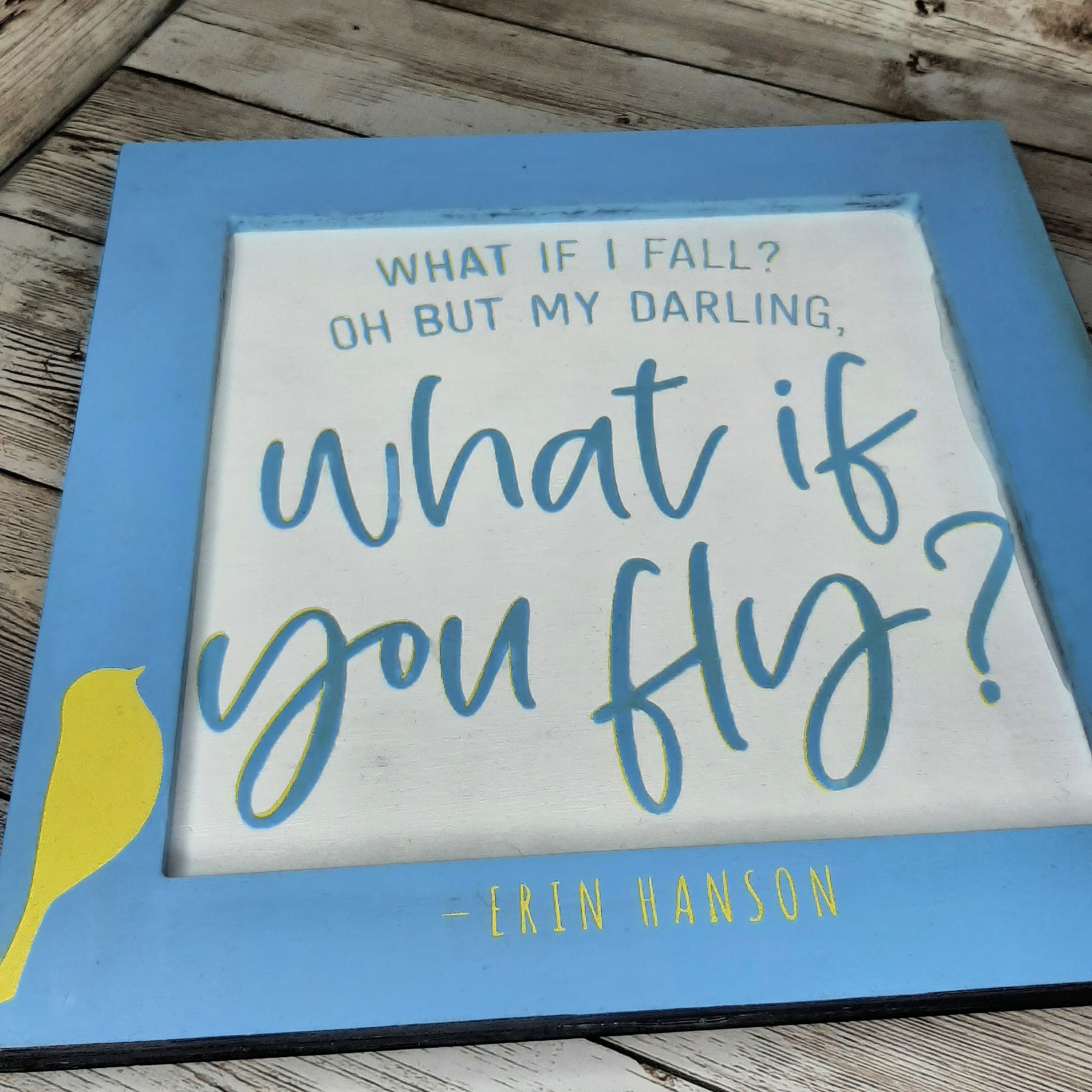 What If I Fail What If You Fly Wall Hanging Child's Room Etsy