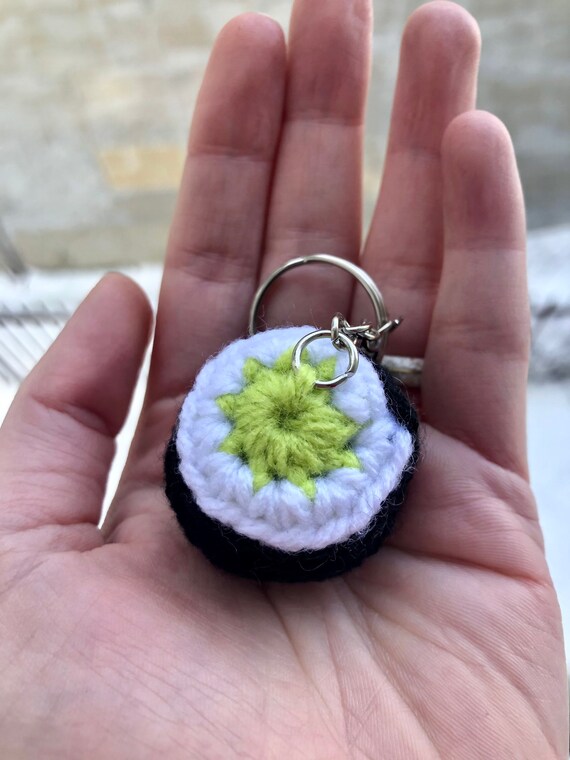 Crochet Sushi Keychains Tamago Avocado Roll And Tuna Roll Etsy