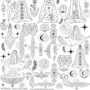 Keramikdekaler, Keramiska Underglasyröverföringar, Boho, Moder Natur Design
