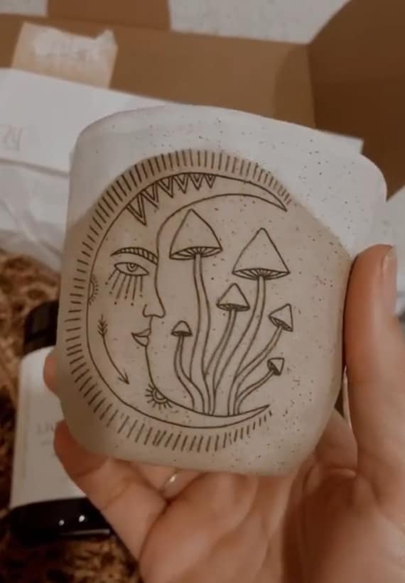 Ceramic Underglaze Transfer - Shroomies Design For Pottery & Mug Making (13x19 Inch Sheet)