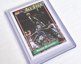 1992 Hakeem Olajuwon Topps 105 All-Star Houston Rockets NBA Basketball Player Trading Card