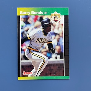 1989 バリー・ボンズ リーフ ドンラス 92 エラー ブラック 脚部ミスプリント 野球カード MLB