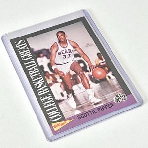 1992 Scottie Pippen Kellogg's Raisin Brand College Greats 17 Chicago Bulls NBA Basketball Player Trading Card