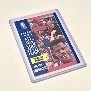 1991 Patrick Ewing Fleer 215 All-Star Team New York Knicks NBA Basketball Player Trading Card
