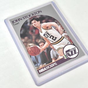 Cartes à collectionner 1990 John Stockton NBA Hoops 294 Utah Jazz joueur de basket-ball NBA