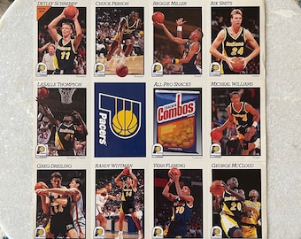 Indiana Pacers 1991-92 Team NBA Hoops Combos Sheet Single Schrempf