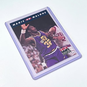 1992 Karl Malone Skybox 106 USA Basketball Magic na Malone Utah Jazz NBA Koszykarz Karta kolekcjonerska