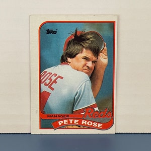 1989 Pete Rose Topps 505 Reds MLB Baseball Trading Card