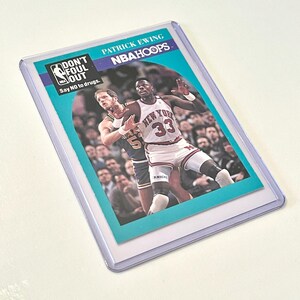 1990 Patrick Ewing NBA Creolen 388 Don't Foul Out Sagen Sie Nein zu Drogen New York Knicks NBA Basketball Spieler Sammelkarte