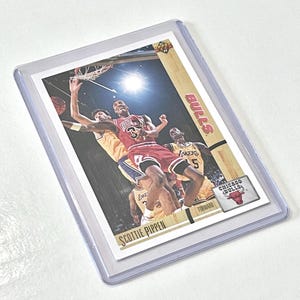 Cartão colecionável de jogador de basquete da NBA do Chicago Bulls, Scottie Pippen Upper Deck 125 de 1991