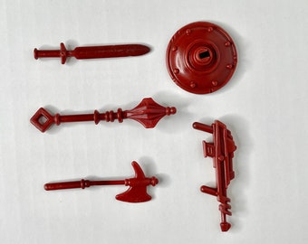 Accessories to 1982 Man-E-Weapons Man-E-Faces He-Man MOTU Masters of the Universe Action Figure